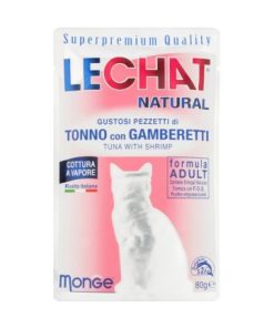 Cibo Gatti Lechat Busta 80Gr Tonno Gamberetti
